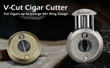 GUEVARA V Cigar Cutter - Stainless Steel Cutters Cut 62 Ring Gauge - 4 Colors Gift Box