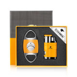 New 2024 - Cohiba - 4 Torch Cigar Lighter And Cutter Combo Accessories Set w/Gift Box