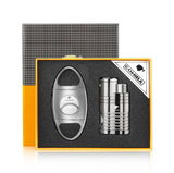 New 2024 - Cohiba - 4 Torch Cigar Lighter And Cutter Combo Accessories Set w/Gift Box