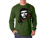 Che Guevara Revolution long sleeve military green T-shirt