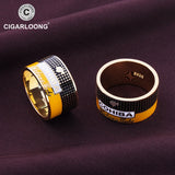 COHIBA Elegant Cigar Ring Gold-plated 925 Sterling Silver Jewelry