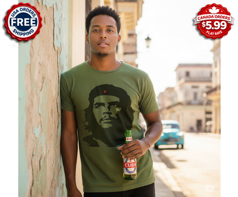 Classic Che Guevara T shirt - Military Green