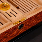 Stunning Che Guevara Lacquered Cigar Humidor - Hold 50-100 cigars, 3 tiers and fingerprint Lock