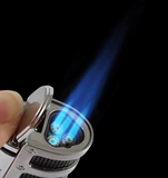 COHIBA Cigar Lighter - 3 Torch Jet Flame Refillable Windproof Lighter W/ Cutter Punch & Gift Box