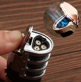 COHIBA Cigar Lighter - 3 Torch Jet Flame Refillable Windproof Lighter W/ Cutter Punch & Gift Box