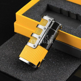 COHIBA Cigar Lighter - 3 Torch Jet Flame Refillable Windproof Lighter W/ Cutter Punch & Gift Box