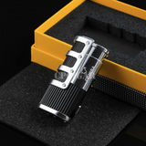COHIBA Cigar Lighter - 3 Torch Jet Flame Refillable Windproof Lighter W/ Cutter Punch & Gift Box