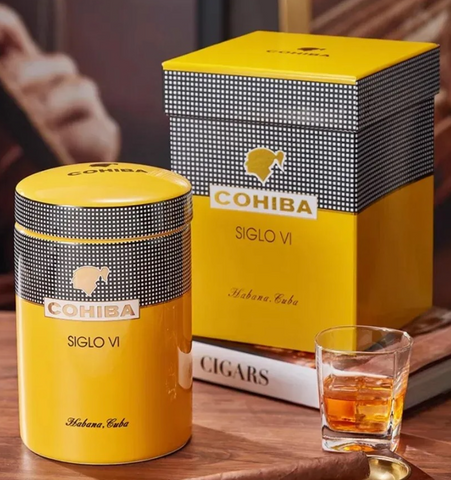 COHIBA SIGLO VI CERAMIC CIGAR HUMIDOR JAR WITH GIFT BOX – FREE SHIPPING