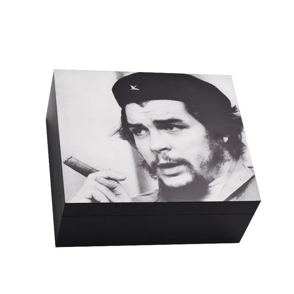 Che Guevara Humidor – 30-50 Cigar storage – Spanish Cedar – w/Hygrometer and Humidifier