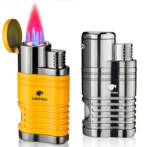 Cohiba 4 Jet Torch Cigar Lighter - Refillable w/ Punch and Fuel window