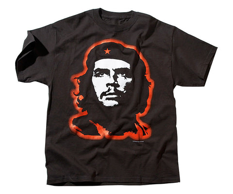 Che Guevara glowing red short sleeve black T-shirt