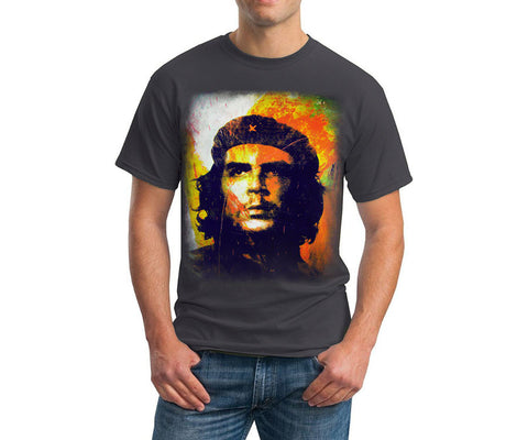Che Guevara oil painting short sleeve black T-shirt