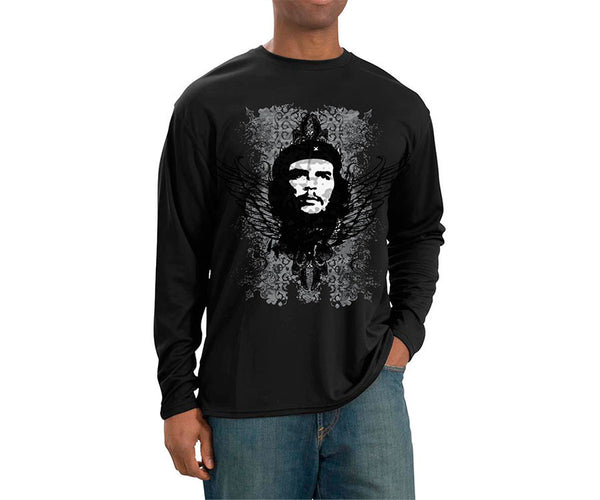 Che Guevara black wings long sleeve black T-shirt