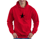 Che Guevara long sleeve, double sided red hoodie sweatshirt with pocket pouch and black star