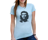 Women's Che Guevara short sleeve, light blue, environmentally-friendly T-shirt with classic Che image
