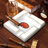 Large Montecristo Partagas Punch ceramic Habanos cigar ashtray