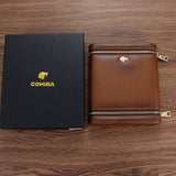 Portable Leather Cigar Case Humidor 6 Tubes Holder Mini Humidor Box Travel Cigars Accessories With Gift Box