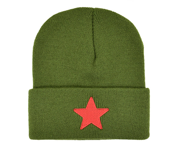 Red Star Beanie Toque - one size fits all