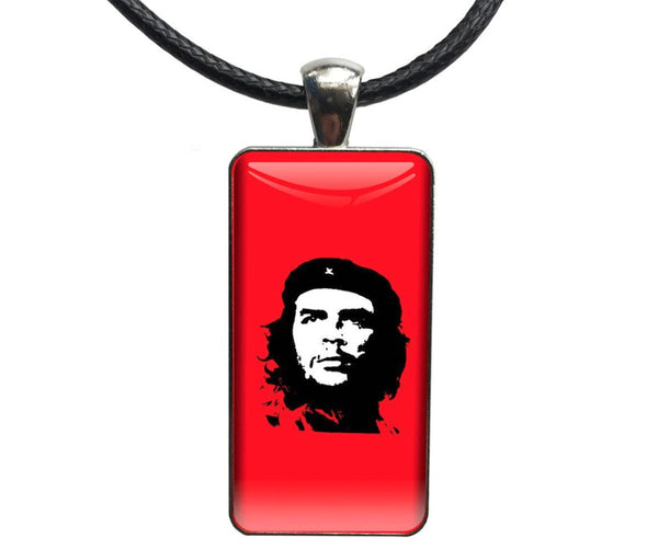 Che Chain Che Guevara necklace with Che image on starburst background pendant ...