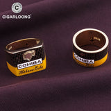 COHIBA Elegant Cigar Ring Gold-plated 925 Sterling Silver Jewelry