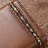 Portable Leather Cigar Case Humidor 6 Tubes Holder Mini Humidor Box Travel Cigars Accessories With Gift Box