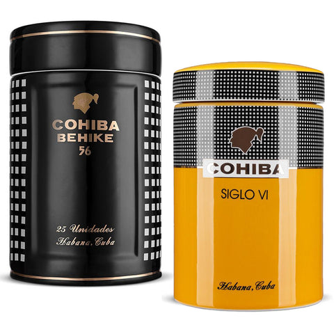 COHIBA Behike/Siglo Ceramic Cigar Large Diameter Cigar Humidor Jar with Gift Box