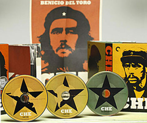 Che Guevara director-approved Criterion Collector's special edtion DVD disc films, The Argentine (Part 1) and Guerrilla (Part 2), starring Benicio Del Toro, Julia Ormond, and Carlos Bardian, and directed Steven Soderbergh