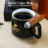 Limited Edition COHIBA - MONTECRISTO Ceramic Coffee mug with Cigar Holder