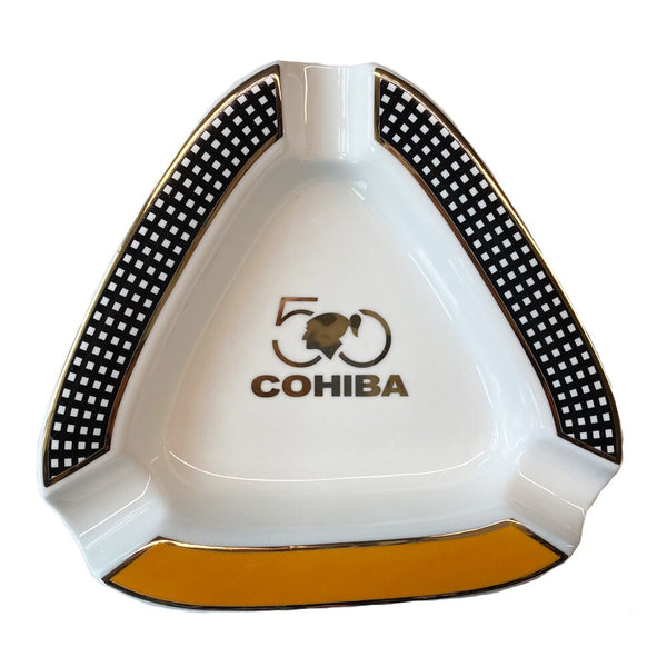 Cohiba Ceramic Cigar Ashtray - holds 3 cigars for indoor or outdoor use w/Gift Box
