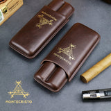 Montecristo Cigar Leather Travel 2 Cigar Holder