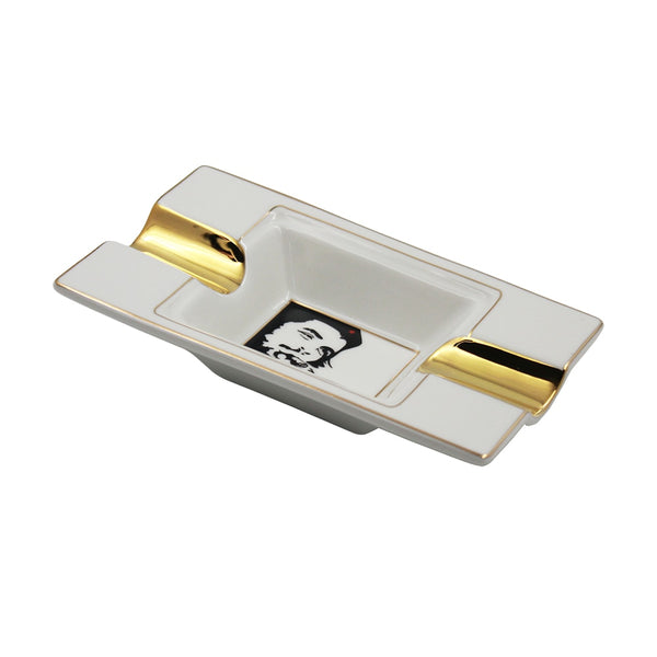 Guevara 2 Cigar Gold Plated Ashtray with Gift Box. - Limited Edition run