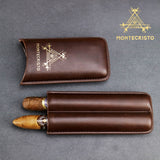 Montecristo Cigar Leather Travel 2 Cigar Holder