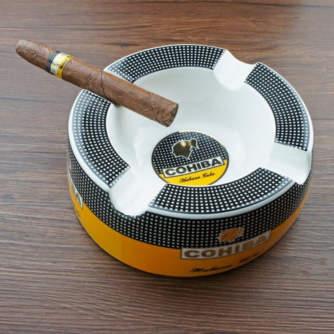 Large Cohiba Cigar Ashtray 8" Round for Patio/Outside/Indoor