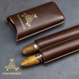 Montecristo Cigar Leather Travel 2 Cigar Holder