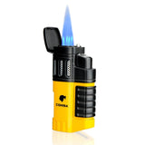 Cohiba Cigar 4 Torch Lighter Jet Flame - Refillable w/ Punch and Fuel window