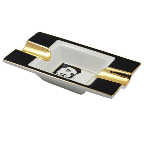 Guevara 2 Cigar Gold Plated Ashtray with Gift Box. - Limited Edition run