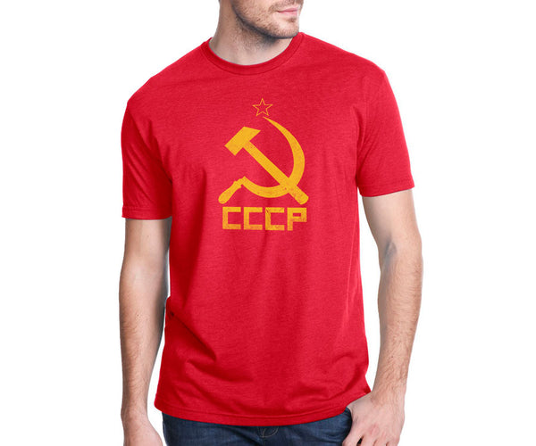 Hammer and sickle / CCCP distressed symbol T-shirt