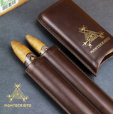 Montecristo Cigar Leather Travel 2 Cigar Holder