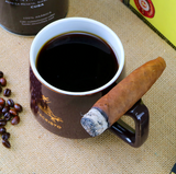 Limited Edition COHIBA - MONTECRISTO Ceramic Coffee mug with Cigar Holder