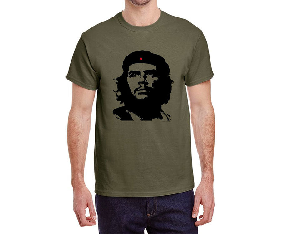 Che Guevara short sleeve olive green T-shirt with classic Che